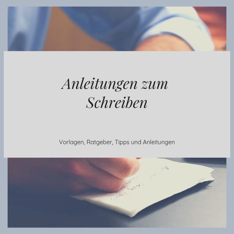 Anleitungen zum Schreiben lernen von A-Z